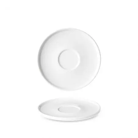 Bílý porcelánový podšálek Optimo o průměru 16 cm od značky G. Benedikt, vhodný pro elegantní servírování.