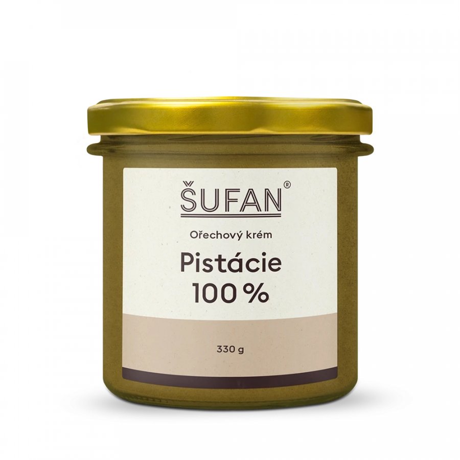 Šufan Pistáciové máslo o hmotnosti 330 g.