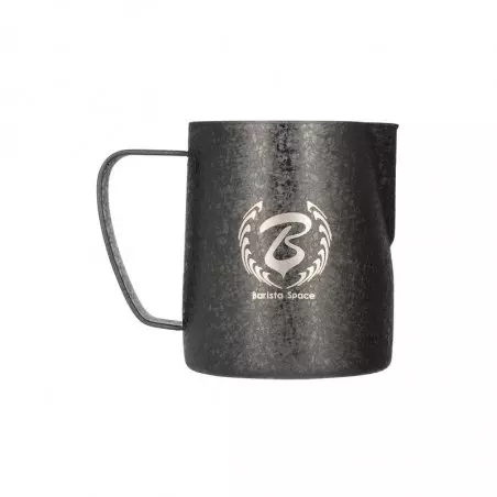 Konvička na šlehání mléka Barista Space Ice Grain Black 350 ml.