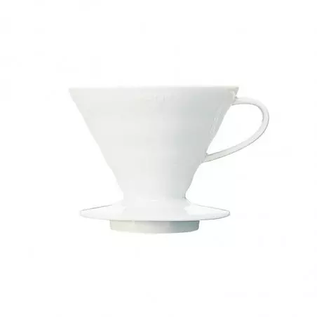 Bílý keramický dripper Hario V60-02.