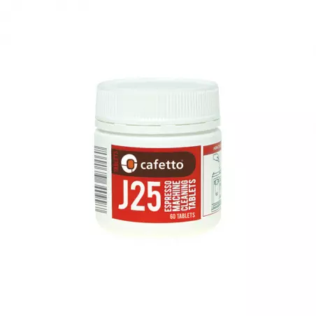 Tablety pro čistění kávovarů Cafetto J25, balení obsahuje 60 kusů.