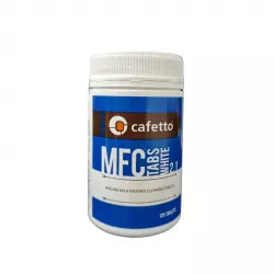 Čistící tablety pro mléčný systém Cafetto MFC White 2.1. Balení obsahuje 120 ks.