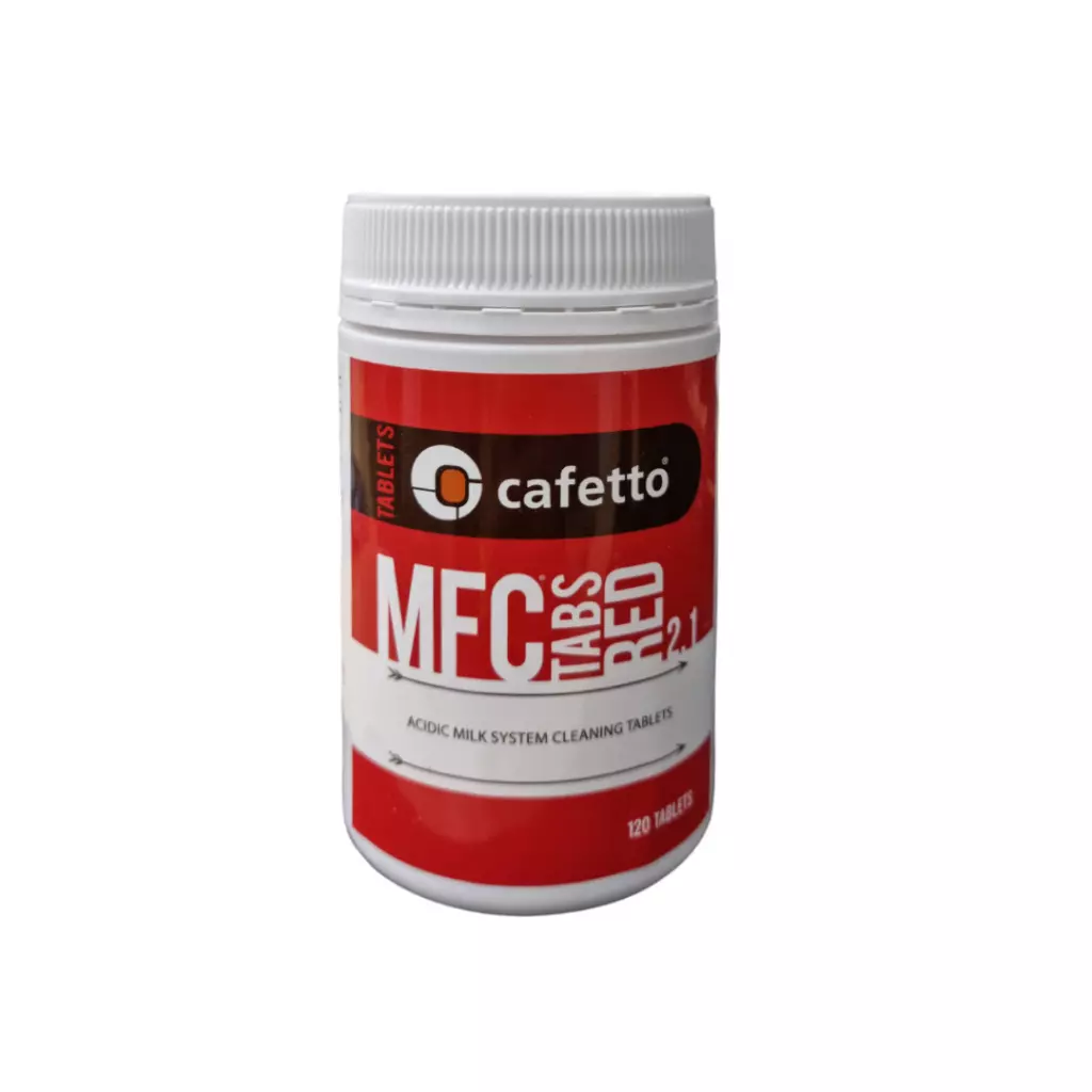 Tablety Cafetto MFC Red 2.1 jsou ideální k čištění mléčných cest automatických kávovarů. Balení obsahuje 120 ks.