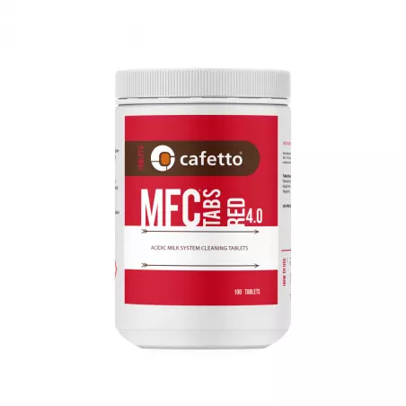 Tablety Cafetto MFC Red 4.0 jsou ideální k čištění mléčných cest automatických kávovarů. Balení obsahuje 100 ks.