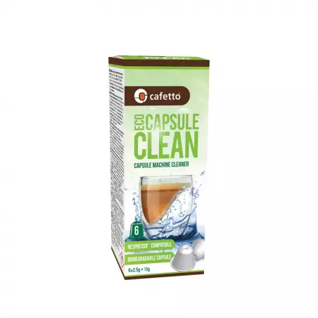 Organický čistič pro kapslové kávovary Cafetto Eco Capsule Clean 6 ks.