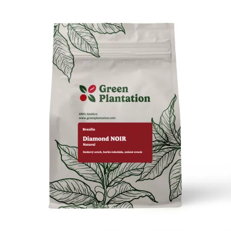 Výberová káva Brazílie Diamond Cooxupé pražená na espresso NOIR.