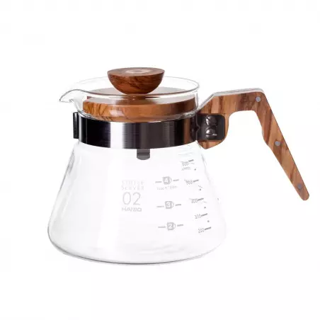 Skleněný Coffee Server Hario o objemu 600 ml, ideální pro přípravu filtrované kávy.