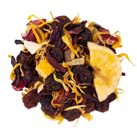 BIO Babiččin ovocný ráj je lahodný ovocný čaj od značky Green Plantation, který doporučuje dávku 15–20 g na litr vody pro perfektní chuťový zážitek.