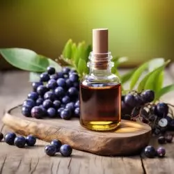 Skleněná lahvička esenciálního oleje Acai Berry od Pěstík, 10 ml, 100% přírodní, zaměřená na redukci vrásek.