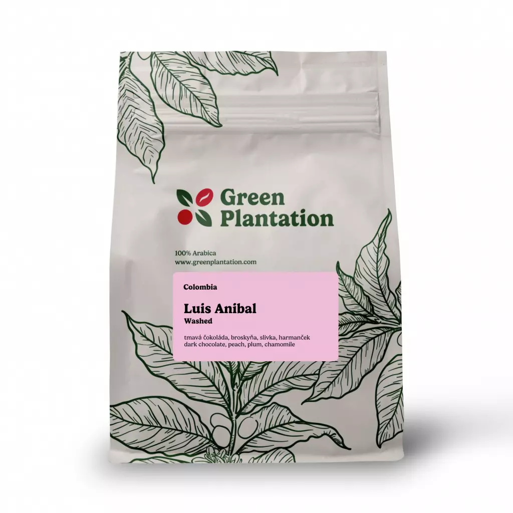 Zrnková káva Kolumbia Luis Anibal od značky Green Plantation je ideální pro přípravu pomocí metody Hario V60, která zvýrazní její jedinečné chutě a aroma.