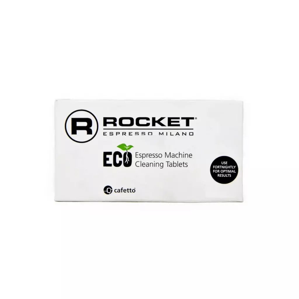 Čistící tablety Rocket Espresso jsou určeny k efektivní údržbě vaší kávovaru a balení obsahuje 8 kusů pro opakované použití. Čistící tablety Rocket Espresso jsou určeny k efektivní údržbě vaší kávovaru a balení obsahuje 8 kusů pro opakované použití.