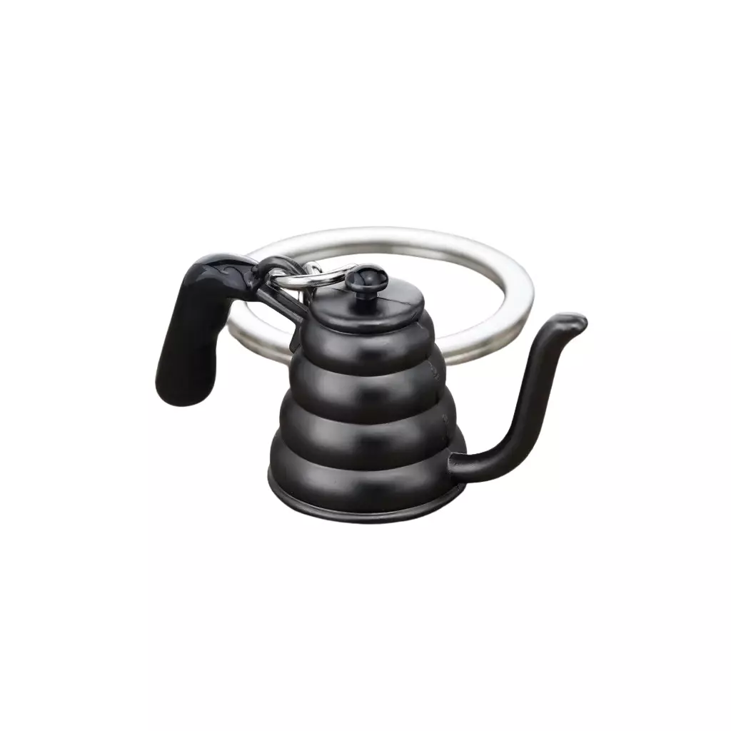 Černá konvice přívěsek na klíče od značky Coffea je skvělým dárkem pro milovníky kávy, který dodá vašim klíčům stylový nádech.