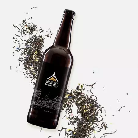 Lázeňský ledový čaj 180 ml od Lázeňská káva, balení šesti kusů, ideální pro osvěžení.