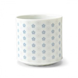 Miyama Kikyoh šálek na čaj s modrými květy 200 ml - japonský porcelán