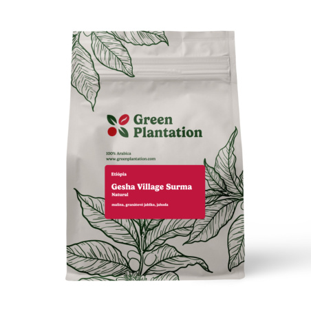Sáček s filtrovanou kávou Etiopie Gesha Village Surma Natural, 100 g
