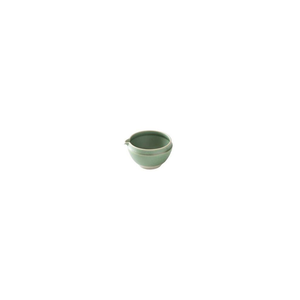Zelená porcelánová miska Origami Kataguchi na přípravu matcha, 540 ml, vyrobená v Japonsku
