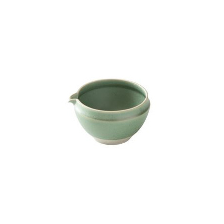 Zelená porcelánová miska Origami Kataguchi na přípravu matcha, 540 ml, vyrobená v Japonsku