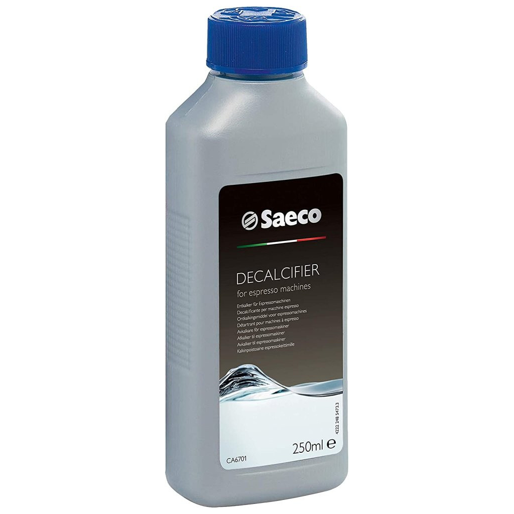Láhev s odvápňovacím přípravkem Saeco o objemu 250 ml pro kávovary