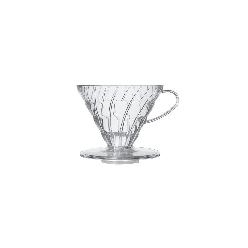 Dripper Hario V60 02 z čirého plastu, celkový pohled Dripper Hario V60 02 z čirého plastu, celkový pohled