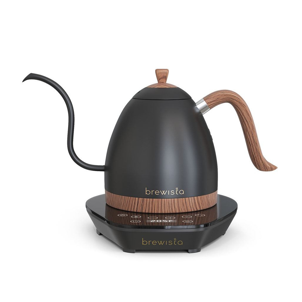 Rozbalená rychlovarná konvice Brewista Artisan, 600 ml, černá s dřevěnou částí Rozbalená rychlovarná konvice Brewista Artisan, 600 ml, černá s dřevěnou částí