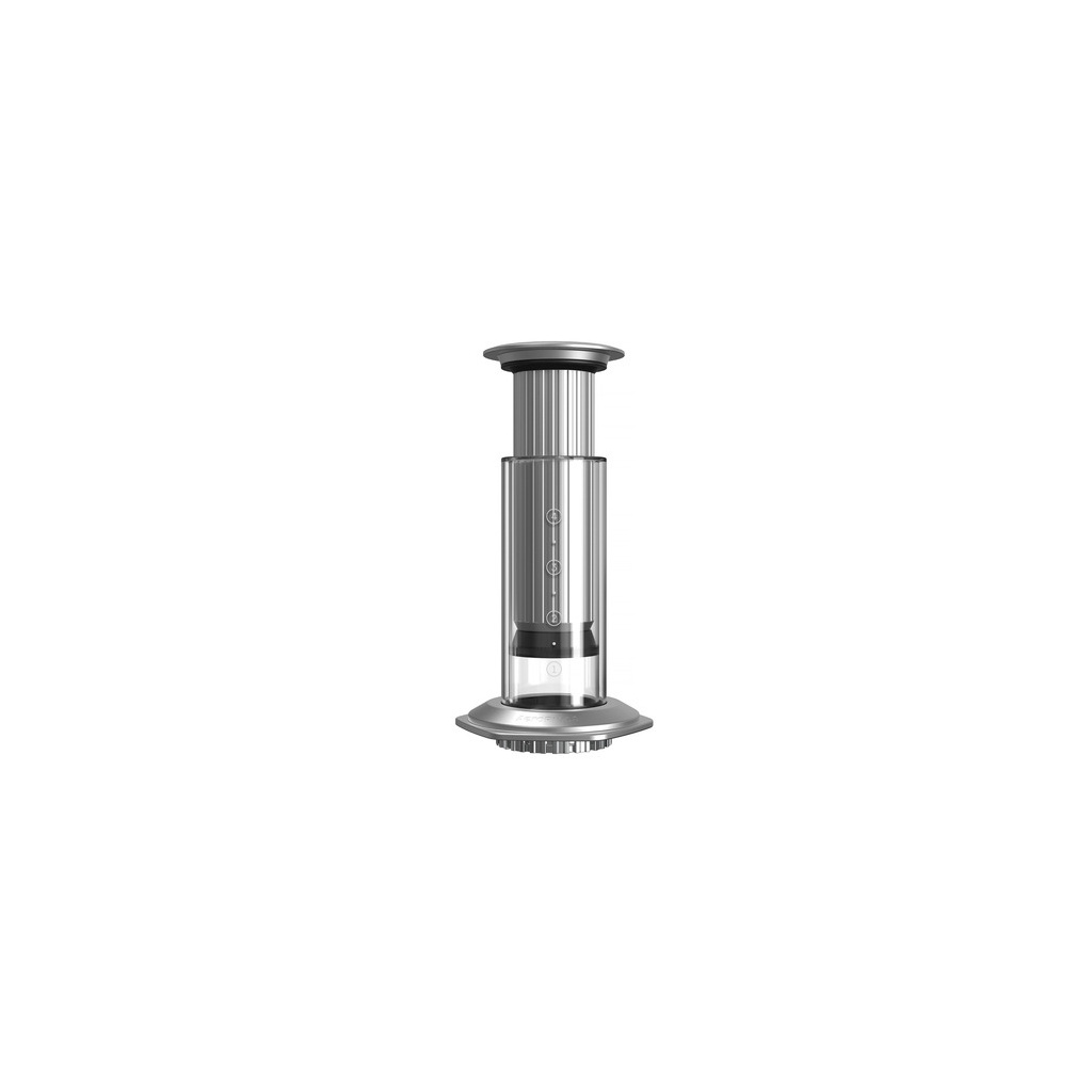AeroPress Premium z anodizovaného hliníku a skla, kompletní sada