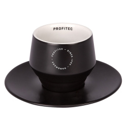 Profitec porcelánový šálek na cappuccino s podšálkem, 200 ml