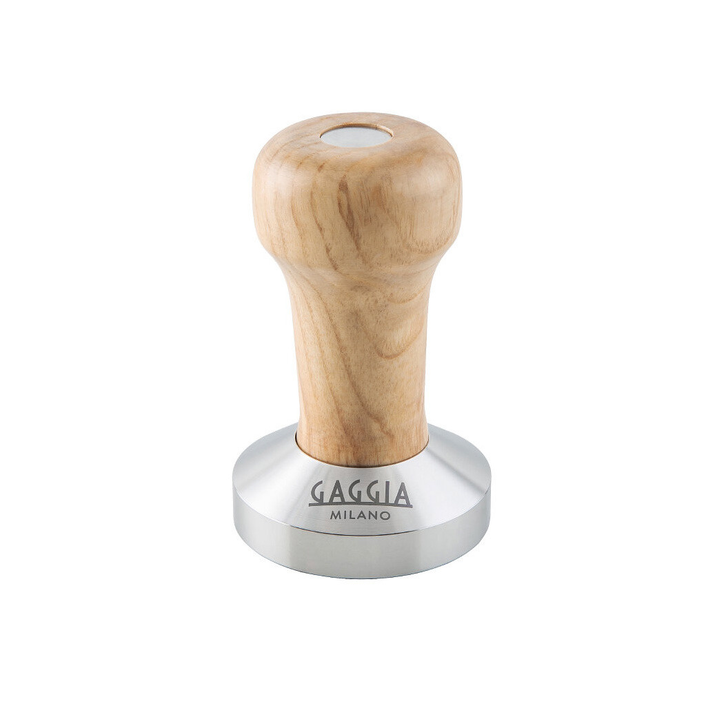 Tamper Gaggia 58 mm s plochou základnou a rukojetí z jasanu Tamper Gaggia 58 mm s plochou základnou a rukojetí z jasanu