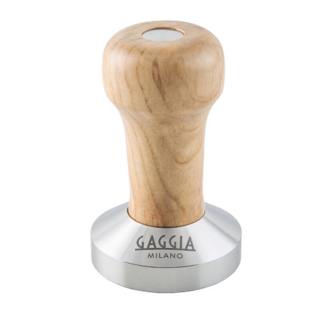 Tamper Gaggia 58 mm s plochou základnou a rukojetí z jasanu
