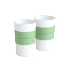 Sada dvou zelených porcelánových hrnků Moccamaster po 200 ml