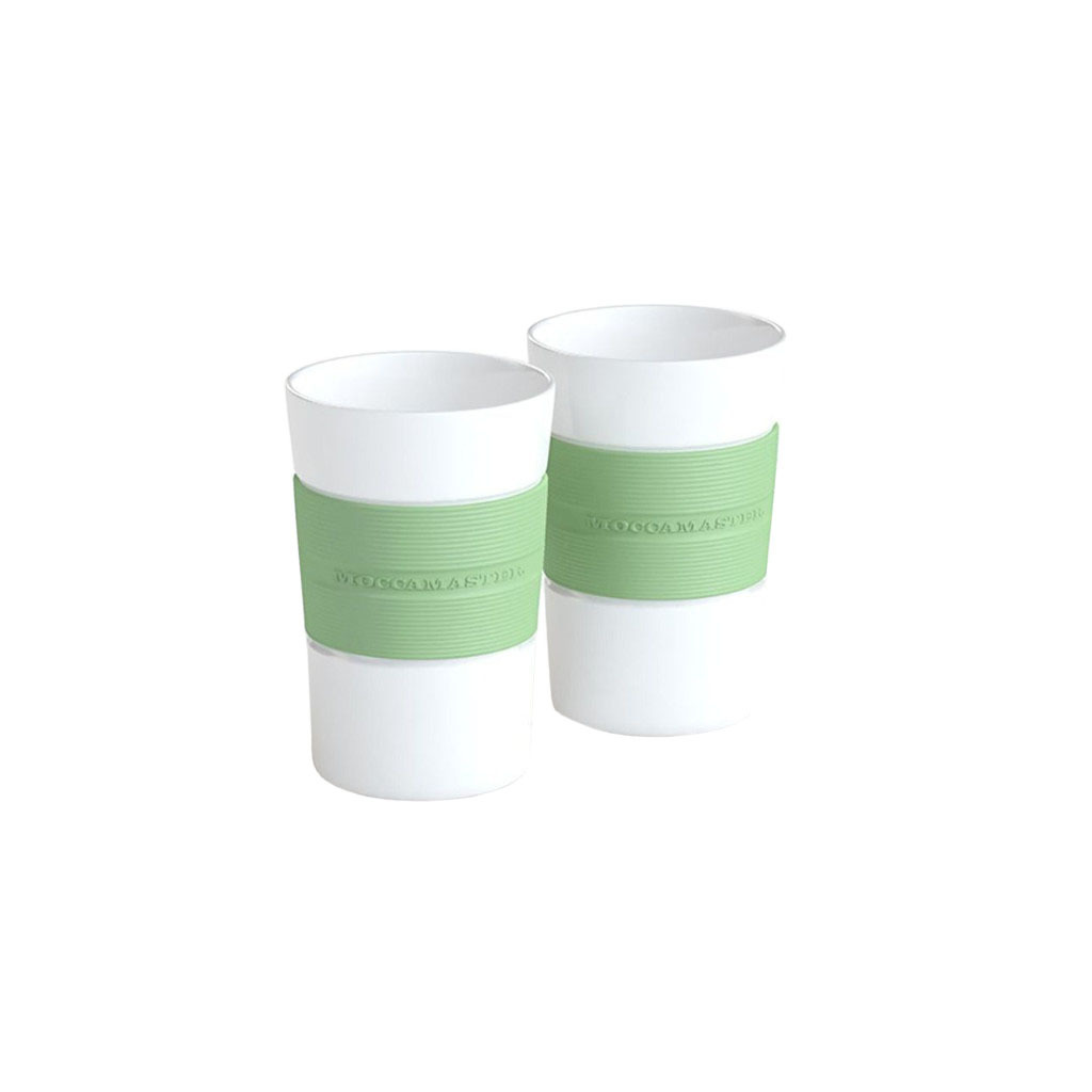 Sada dvou zelených porcelánových hrnků Moccamaster po 200 ml