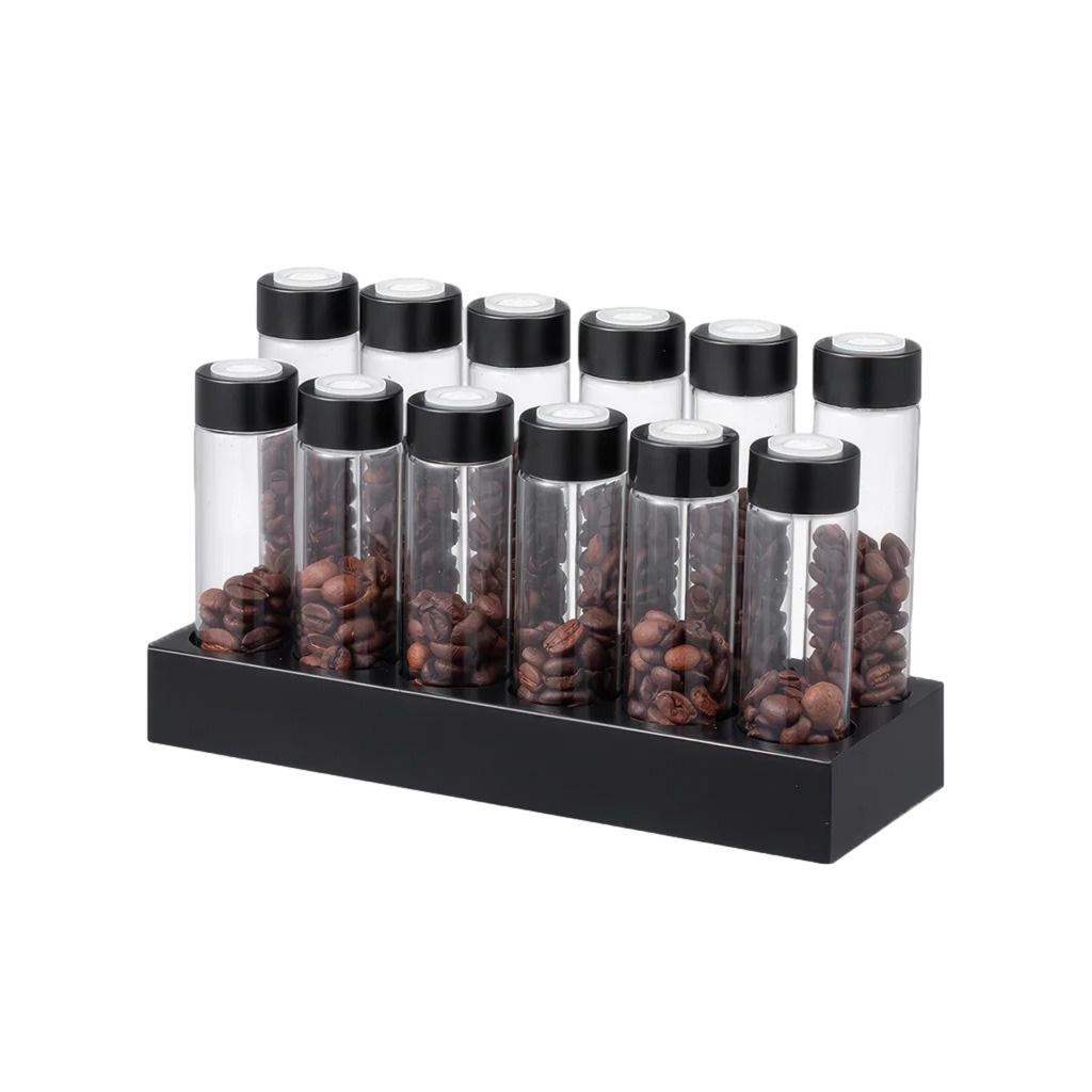 Dvanáct zkumavek Ecocoffee na kávu v jedné sadě