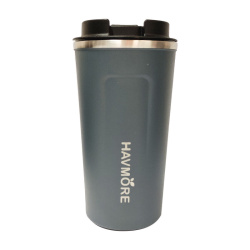 Šedý termohrnek Ecocoffee na kávu, 500 ml