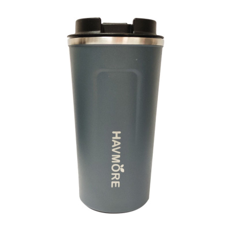 Šedý termohrnek Ecocoffee na kávu, 500 ml