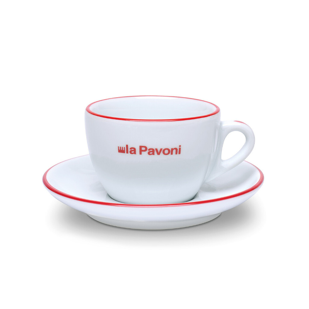 Porcelánový šálek La Pavoni na cappuccino s podšálkem, 180 ml