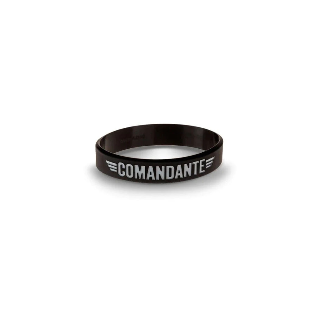Černý silikonový náramek Comandante, obvod 20 cm
