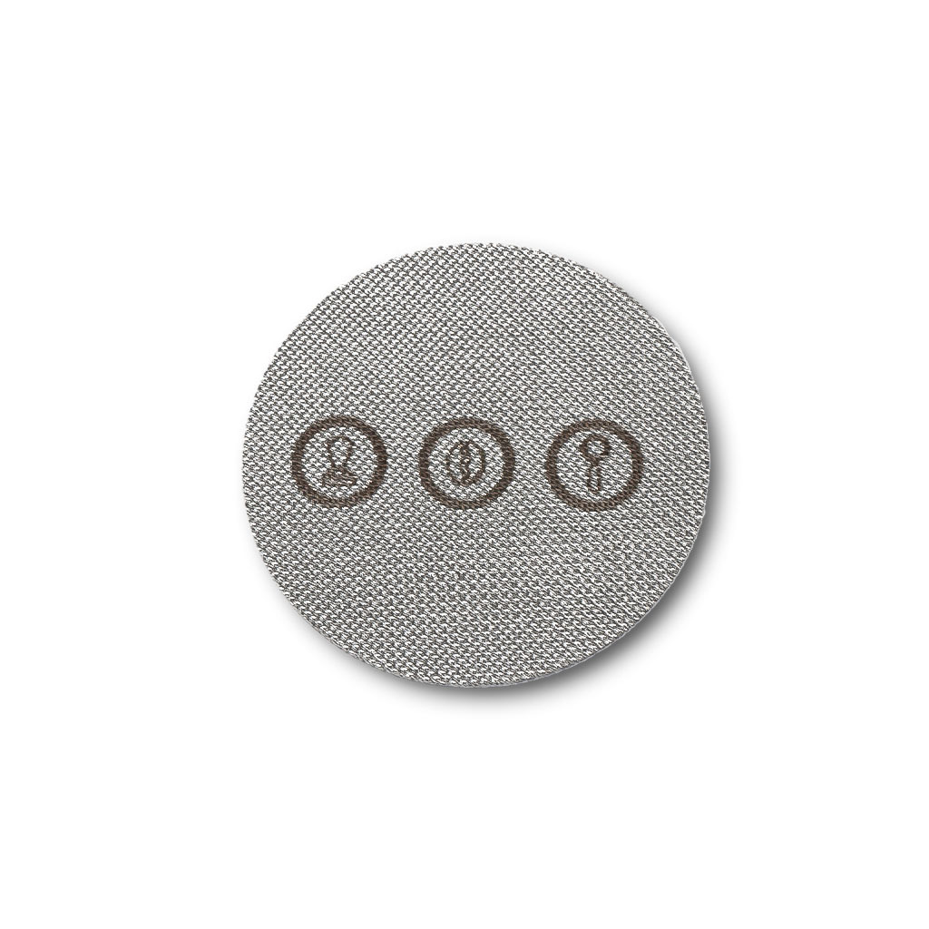 Puck screen 53 mm s tloušťkou 1,7 mm a perforací 150 µm Puck screen 53 mm s tloušťkou 1,7 mm a perforací 150 µm
