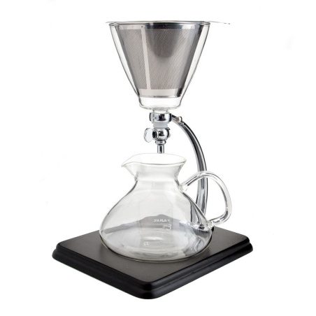 Skleněný překapávač Yama Silverton s ventilkem o objemu 550 ml, celkový pohled