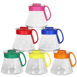 Sada šesti karaf Hario V60 Range Server 600 ml Candy Edition, balení zepředu Sada šesti karaf Hario V60 Range Server 600 ml Candy Edition, balení zepředu