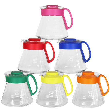 Sada šesti karaf Hario V60 Range Server 600 ml Candy Edition, balení zepředu