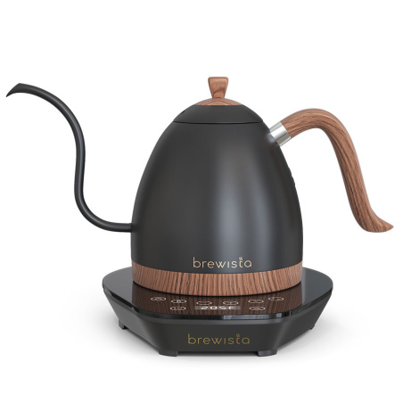 Varná konvice Brewista Artisan 0,6 l s husím krkem v matné černé, celkový pohled