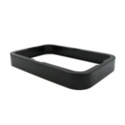 Podstavec pod ostřik konviček Rhinowares, délka 600 mm, černý, celkový pohled