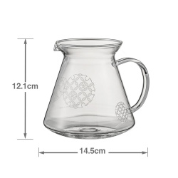 Konvice AYA Glass Server s ornamentem Shippou z boku Konvice AYA Glass Server s ornamentem Shippou z boku