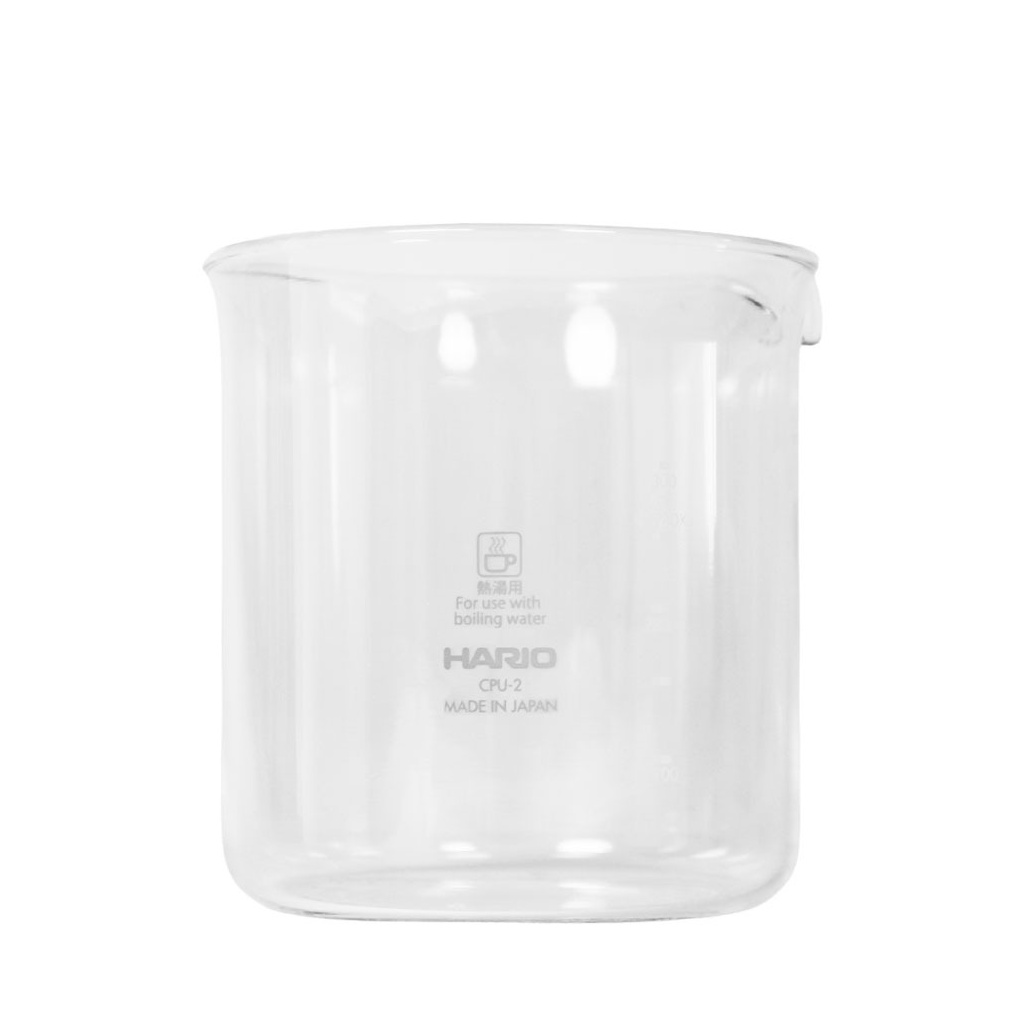 Náhradní sklo pro french pressy Hario CPU-2 a THSV-2, pohled zepředu