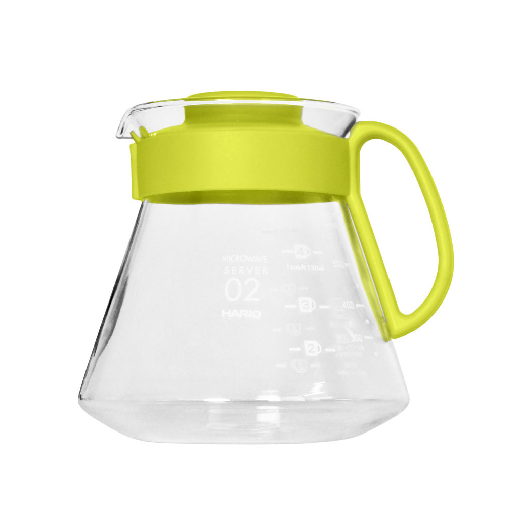 Skleněná konvice Hario V60 Range Server 600 ml, odstín Sunflower Yellow, celkový pohled Skleněná konvice Hario V60 Range Server 600 ml, odstín Sunflower Yellow, celkový pohled