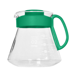 Skleněná konvice Hario V60 Range Server 600 ml, odstín Bamboo Green, celkový pohled Skleněná konvice Hario V60 Range Server 600 ml, odstín Bamboo Green, celkový pohled