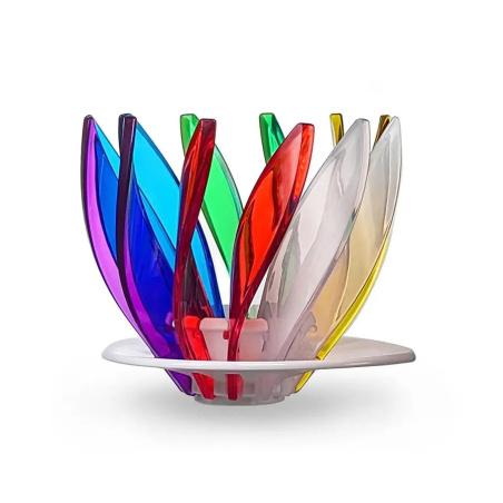 Dripper Hario V60 Suiren s vyměnitelnými žebry v provedení Rainbow, celkový pohled