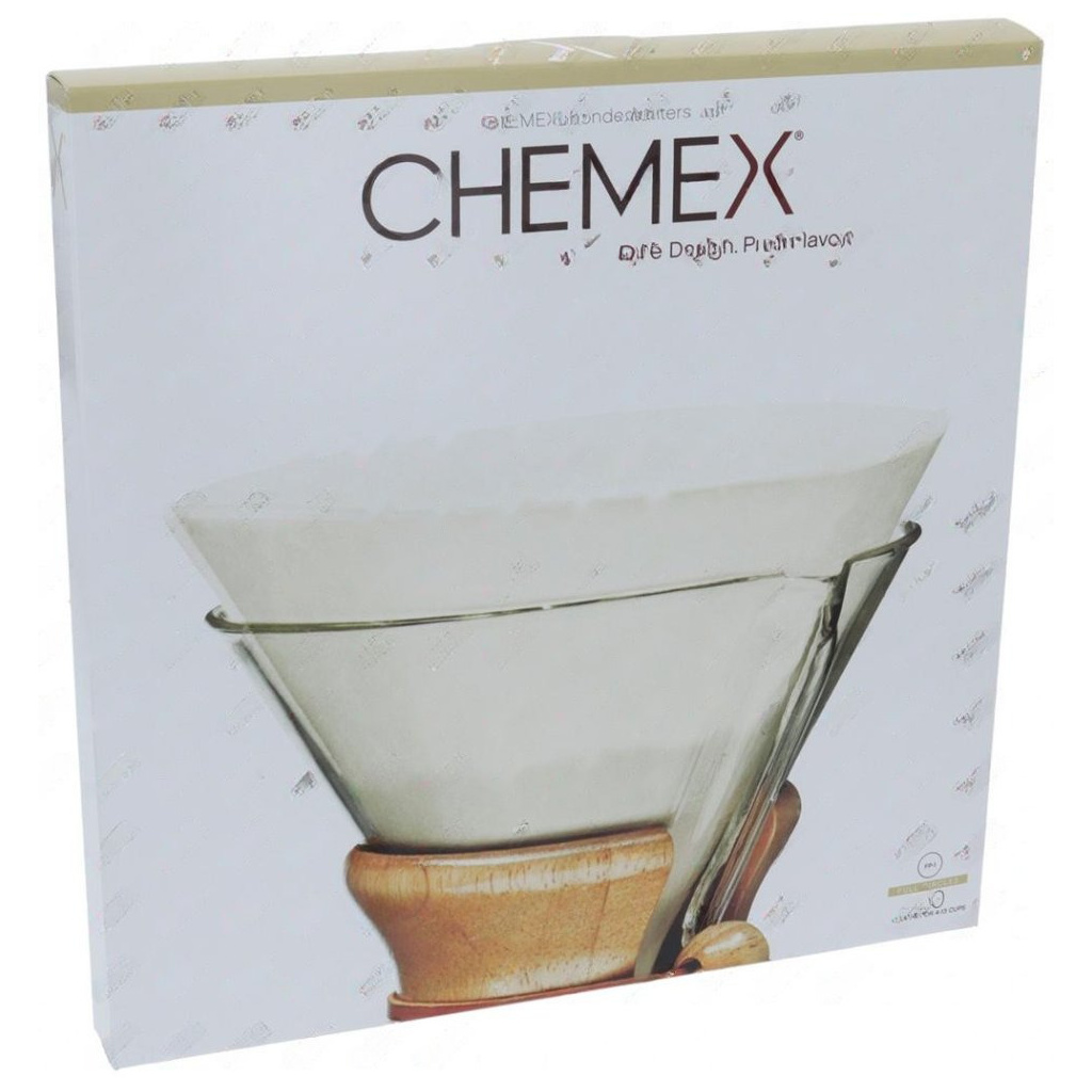 Papírové filtry Chemex FP-1 po 100 kusech v krabičce s potiskem výrobce