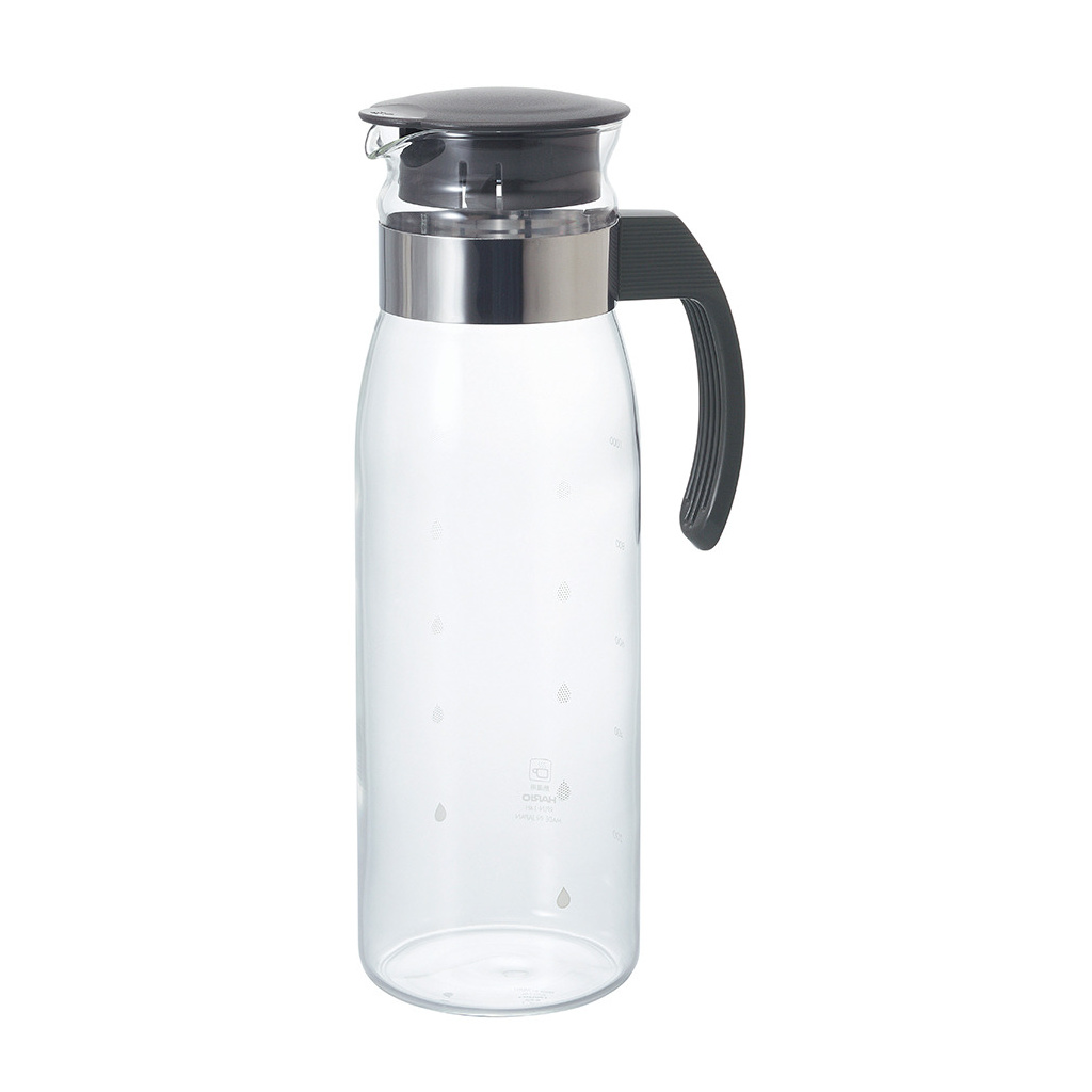Skleněná láhev do lednice Hario o objemu 1400 ml v odstínu Charcoal Grey, celkový pohled