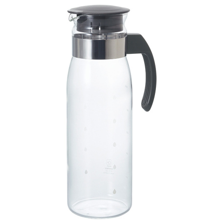 Skleněná láhev do lednice Hario o objemu 1400 ml v odstínu Charcoal Grey, celkový pohled