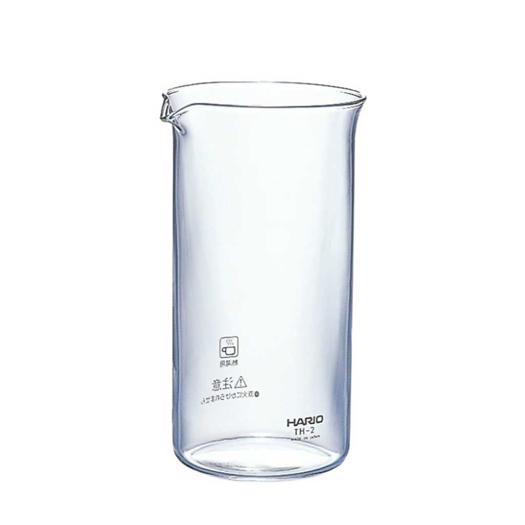 Náhradní sklo Hario B-TH-2 o objemu 300 ml pro french press, celkový pohled